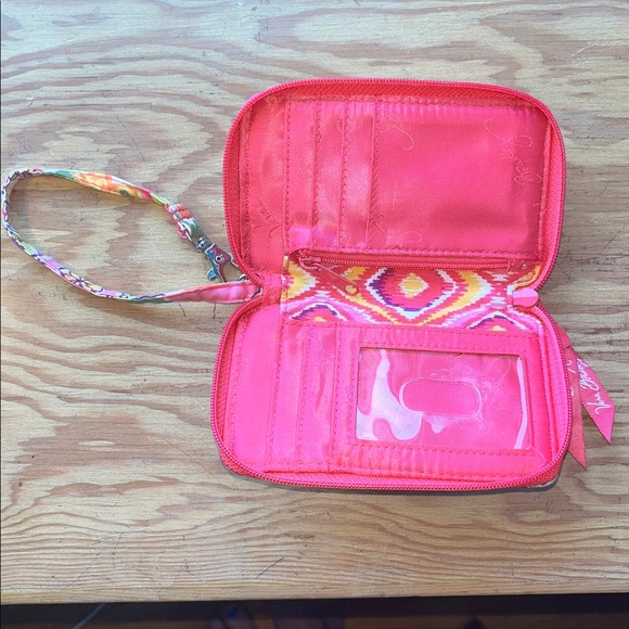 Vera Bradley‎ Pink and Yellow Floral Wristlet - Picture 3 of 7